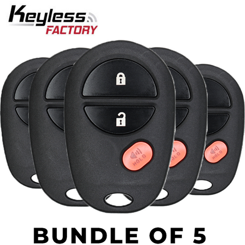 5 x 2004-2018 Toyota / 3-Button Keyless Entry Remote / PN: 89742-AE010 / GQ43VT20T (BUNDLE OF 5) - UHS Hardware 5 x 2004-2018 Toyota / 3-Button Keyless Entry Remote / PN: 89742-AE010 / GQ43VT20T (BUNDLE OF 5) - UHS Hardware