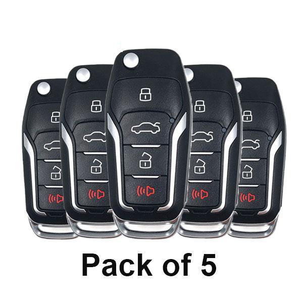 2000-2019 Mercury Lincoln Ford / 4-Button Flip Key / PN: 5912512 / CWTWB1U331 (Bundle of 5) (5xRFK-FD-H92) - UHS Hardware 2000-2019 Mercury Lincoln Ford / 4-Button Flip Key / PN: 5912512 / CWTWB1U331 (Bundle of 5) (5xRFK-FD-H92) - UHS Hardware