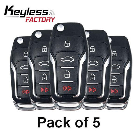 2000-2019 Mercury Lincoln Ford / 4-Button Flip Key / CWTWB1U331 (Bundle of 5) (5xRFK-FD-H92) - UHS Hardware 2000-2019 Mercury Lincoln Ford / 4-Button Flip Key / CWTWB1U331 (Bundle of 5) (5xRFK-FD-H92) - UHS Hardware
