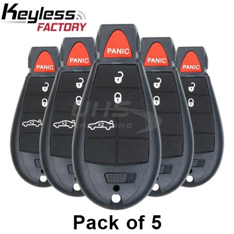2012-2016 Dodge Dart / 4-Button Fobik Key / M3N32297100 (RK-FBK-1004) (Bundle of 5) - UHS Hardware 2012-2016 Dodge Dart / 4-Button Fobik Key / M3N32297100 (RK-FBK-1004) (Bundle of 5) - UHS Hardware