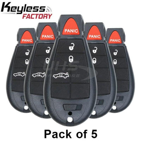 2012-2016 Dodge Dart / 4-Button Fobik Key / M3N32297100 (RK-FBK-1004) (Bundle of 5) - UHS Hardware 2012-2016 Dodge Dart / 4-Button Fobik Key / M3N32297100 (RK-FBK-1004) (Bundle of 5) - UHS Hardware