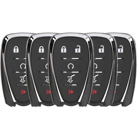 5 x 2018-2022 Chevrolet Equinox / 5-Button Smart Key / PN: 13584498 / HYQ4AA (AFTERMARKET) (Pack of 5) 5 x 2018-2022 Chevrolet Equinox / 5-Button Smart Key / PN: 13584498 / HYQ4AA (AFTERMARKET) (Pack of 5)