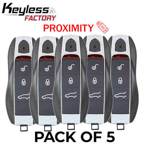 5 x 2010-2017 Porsche / 3-Button Smart Key / KR55WK50138 / Porsche Entry System / 315 MHz (AFTERMARKET) (Pack of 5) 5 x 2010-2017 Porsche / 3-Button Smart Key / KR55WK50138 / Porsche Entry System / 315 MHz (AFTERMARKET) (Pack of 5)