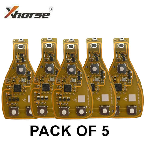 5 x Xhorse Mercedes Fobik - VVDI BE Key PCB Board (315 MHz - 433 MHz) for VVDI MB Programmer - Yellow PCB (Xhorse) (Pack of 5) - UHS Hardware 5 x Xhorse Mercedes Fobik - VVDI BE Key PCB Board (315 MHz - 433 MHz) for VVDI MB Programmer - Yellow PCB (Xhorse) (Pack of 5) - UHS Hardware