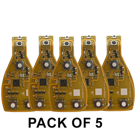 5 x Xhorse Mercedes Fobik - VVDI BE Key PCB Board (315 MHz - 433 MHz) for VVDI MB Programmer - Yellow PCB (Xhorse) (Pack of 5) - UHS Hardware 5 x Xhorse Mercedes Fobik - VVDI BE Key PCB Board (315 MHz - 433 MHz) for VVDI MB Programmer - Yellow PCB (Xhorse) (Pack of 5) - UHS Hardware