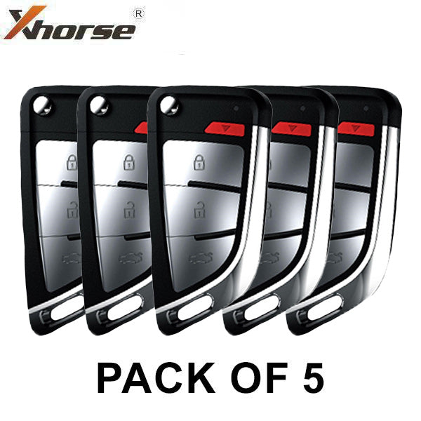 5 x Xhorse - Knife Style / 4-Button Universal Remote Flip / Smart Key for VVDI Key Tool (Pack of 5) (PRE-ORDER) - UHS Hardware 5 x Xhorse - Knife Style / 4-Button Universal Remote Flip / Smart Key for VVDI Key Tool (Pack of 5) (PRE-ORDER) - UHS Hardware