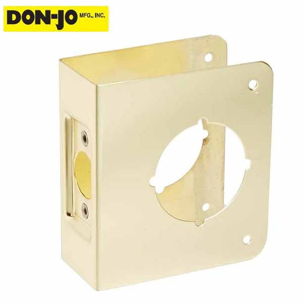 Don-Jo - Wrap Plate 61 - 2-3/8" - 1-3/4" Doors - Polished Brass (61-PB-CW ) - UHS Hardware Don-Jo - Wrap Plate 61 - 2-3/8" - 1-3/4" Doors - Polished Brass (61-PB-CW ) - UHS Hardware