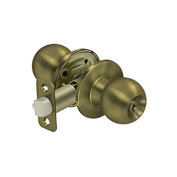 Deltana - Round Knob Entry - 2-3/8" Backset - 1-3/8" - 2" Door Thickness - Universal Handing - Optional Finish