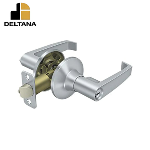 Deltana - Linstead Lever Entry - 2-3/8" Backset - 1-3/8" - 2" Door Thickness - Universal Handing - Optional Finish Deltana - Linstead Lever Entry - 2-3/8" Backset - 1-3/8" - 2" Door Thickness - Universal Handing - Optional Finish