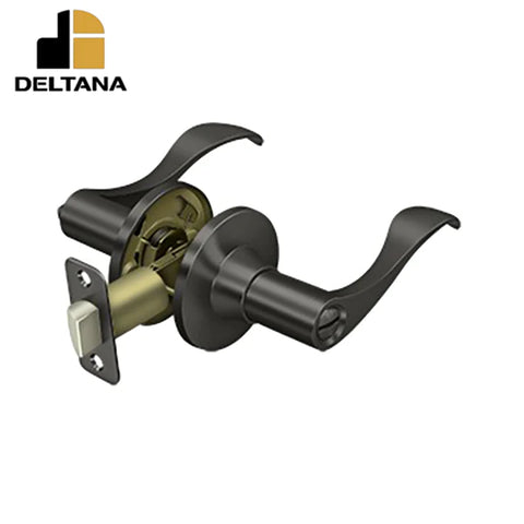Deltana - Savanna Lever Privacy - 2-3/8" Backset - 1-3/8" - 2" Door Thickness - Right Handed - Optional Finish Deltana - Savanna Lever Privacy - 2-3/8" Backset - 1-3/8" - 2" Door Thickness - Right Handed - Optional Finish