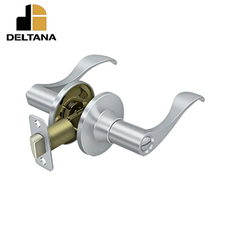 Deltana - Savanna Lever Privacy - 2-3/8" Backset - 1-3/8" - 2" Door Thickness - Right Handed - Optional Finish Deltana - Savanna Lever Privacy - 2-3/8" Backset - 1-3/8" - 2" Door Thickness - Right Handed - Optional Finish
