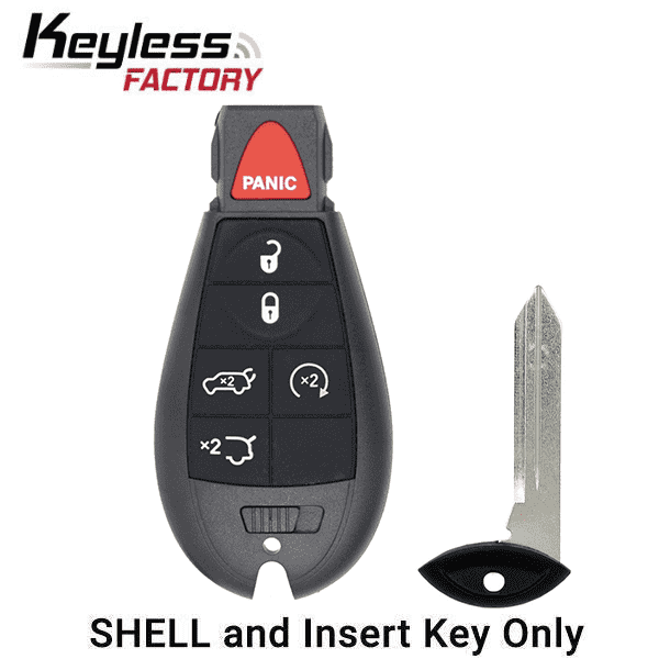 2008-2019 Chrysler Dodge Jeep VW 6-Button Fobik Key SHELL for IYZ-C01C (ORS-FBK-07) - UHS Hardware 2008-2019 Chrysler Dodge Jeep VW 6-Button Fobik Key SHELL for IYZ-C01C (ORS-FBK-07) - UHS Hardware