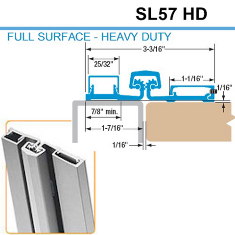 Select Hinges - 57 - 95" - Full Surface Hinge - Clear Aluminum - Heavy Duty - UHS Hardware Select Hinges - 57 - 95" - Full Surface Hinge - Clear Aluminum - Heavy Duty - UHS Hardware