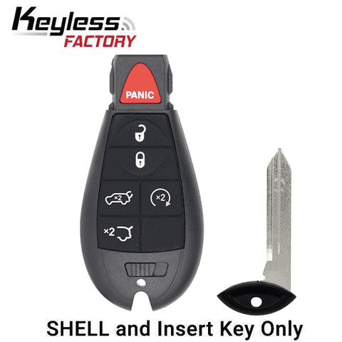 2008-2019 Chrysler Dodge Jeep VW 6-Button Fobik Key SHELL for IYZ-C01C (ORS-FBK-07) - UHS Hardware 2008-2019 Chrysler Dodge Jeep VW 6-Button Fobik Key SHELL for IYZ-C01C (ORS-FBK-07) - UHS Hardware