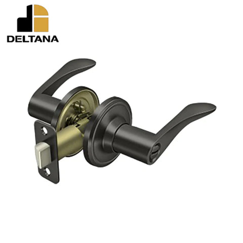 Deltana - Trelawny Lever Privacy - 2-3/8" Backset - 1-3/8" - 2" Door Thickness - Right Handed - Optional Finish Deltana - Trelawny Lever Privacy - 2-3/8" Backset - 1-3/8" - 2" Door Thickness - Right Handed - Optional Finish