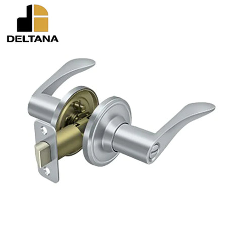 Deltana - Trelawny Lever Privacy - 2-3/8" Backset - 1-3/8" - 2" Door Thickness - Right Handed - Optional Finish Deltana - Trelawny Lever Privacy - 2-3/8" Backset - 1-3/8" - 2" Door Thickness - Right Handed - Optional Finish