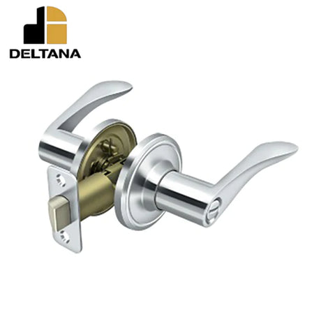 Deltana - Trelawny Lever Privacy - 2-3/8" Backset - 1-3/8" - 2" Door Thickness - Right Handed - Optional Finish Deltana - Trelawny Lever Privacy - 2-3/8" Backset - 1-3/8" - 2" Door Thickness - Right Handed - Optional Finish