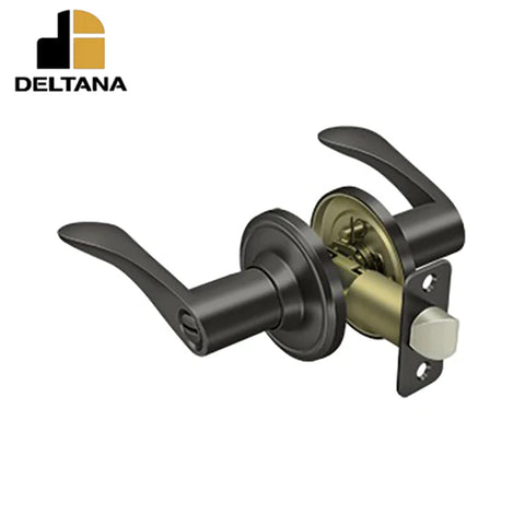 Deltana - Trelawny Lever Privacy - 2-3/8" Backset - 1-3/8" - 2" Door Thickness - Left Handed - Optional Finish Deltana - Trelawny Lever Privacy - 2-3/8" Backset - 1-3/8" - 2" Door Thickness - Left Handed - Optional Finish