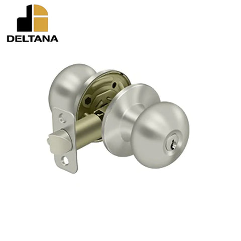 Deltana - Portland Knob Entry - 2-3/8" Backset - 1 3/8" - 1-3/4" Door Thickness - Universal Handing - Optional Finish Deltana - Portland Knob Entry - 2-3/8" Backset - 1 3/8" - 1-3/4" Door Thickness - Universal Handing - Optional Finish
