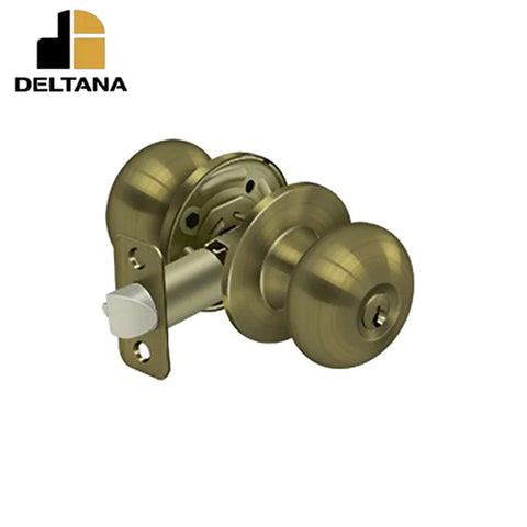 Deltana - Portland Knob Entry - 2-3/8" Backset - 1 3/8" - 1-3/4" Door Thickness - Universal Handing - Optional Finish Deltana - Portland Knob Entry - 2-3/8" Backset - 1 3/8" - 1-3/4" Door Thickness - Universal Handing - Optional Finish