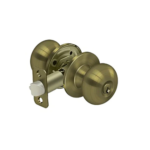 Deltana - Portland Knob Entry - 2-3/8" Backset - 1 3/8" - 1-3/4" Door Thickness - Universal Handing - Optional Finish Deltana - Portland Knob Entry - 2-3/8" Backset - 1 3/8" - 1-3/4" Door Thickness - Universal Handing - Optional Finish