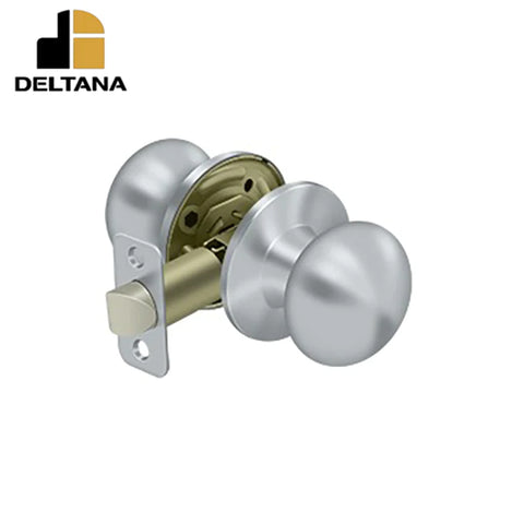 Deltana - Portland Knob Passage - 2-3/8" Backset - 1 3/8" - 1-3/4" Door Thickness - Universal Handing - Optional Finish Deltana - Portland Knob Passage - 2-3/8" Backset - 1 3/8" - 1-3/4" Door Thickness - Universal Handing - Optional Finish