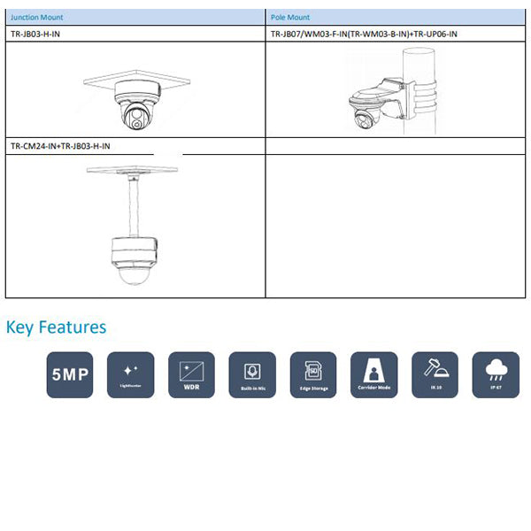 Uniview / IP Cameras / Eyeball / 2.7-13.5mm AF Automatic Focusing and Motorized Zoom Lens / 5MP / Smart IR / IP67 / IK10 / WDR / UNV-3635SB-ADZK-I0 - UHS Hardware Uniview / IP Cameras / Eyeball / 2.7-13.5mm AF Automatic Focusing and Motorized Zoom Lens / 5MP / Smart IR / IP67 / IK10 / WDR / UNV-3635SB-ADZK-I0 - UHS Hardware