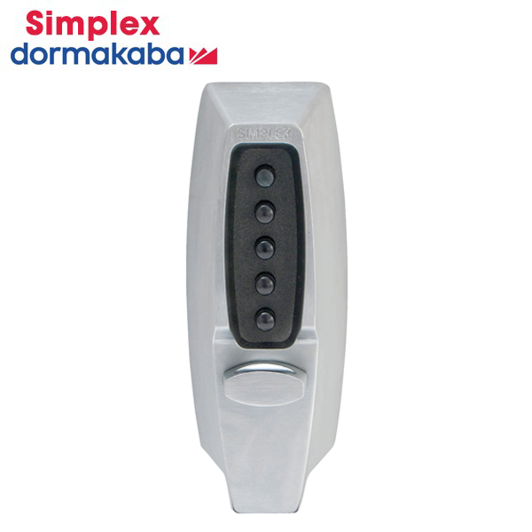 Simplex - 7102 - Mechanical Pushbutton Deadbolt Keyless Lock - 2 3/4" Backset - Satin Chrome - UHS Hardware Simplex - 7102 - Mechanical Pushbutton Deadbolt Keyless Lock - 2 3/4" Backset - Satin Chrome - UHS Hardware