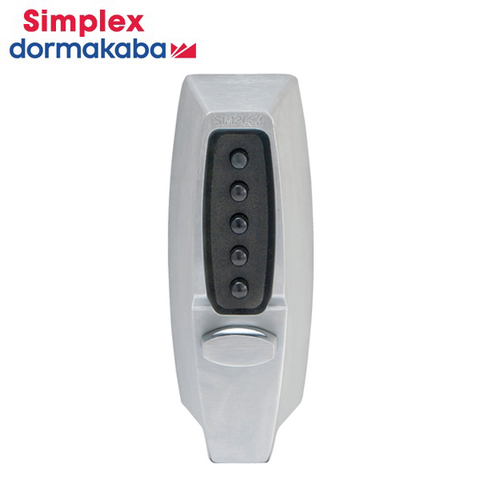 Simplex - 7102 - Mechanical Pushbutton Deadbolt Keyless Lock - 2 3/4" Backset - Satin Chrome - UHS Hardware Simplex - 7102 - Mechanical Pushbutton Deadbolt Keyless Lock - 2 3/4" Backset - Satin Chrome - UHS Hardware