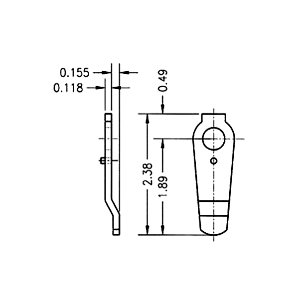 Olympus - 720 series - 3-5 - 2.38" Long shallow offset cam for inverted function - UHS Hardware Olympus - 720 series - 3-5 - 2.38" Long shallow offset cam for inverted function - UHS Hardware