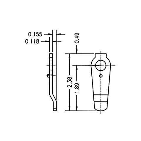 Olympus - 720 series - 3-5 - 2.38" Long shallow offset cam for inverted function - UHS Hardware Olympus - 720 series - 3-5 - 2.38" Long shallow offset cam for inverted function - UHS Hardware