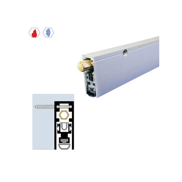 Legacy Manufacturing - 7253 - Semi-Mortised Automatic Door Bottom - 11/16" x 1-13/16" - Clear Anodized Aluminum - Optional Length