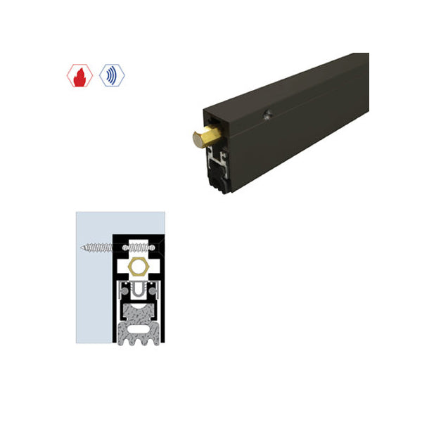 Legacy Manufacturing - 7263 - Semi-Mortised Automatic Door Bottom - 29/32" x 1-15/16" - Dark Bronze Anodized Aluminum - Optional Length