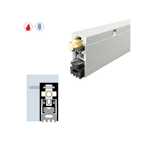 Legacy Manufacturing - 7263 - Semi-Mortised Automatic Door Bottom - 29/32" x 1-15/16" - White Powder Coat - Optional Length Legacy Manufacturing - 7263 - Semi-Mortised Automatic Door Bottom - 29/32" x 1-15/16" - White Powder Coat - Optional Length