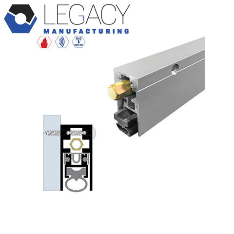 Legacy Manufacturing - 7563 - Surface Automatic Door Bottom - 29/32" x 1-15/16" - Clear Anodized Aluminum - Optional Length Legacy Manufacturing - 7563 - Surface Automatic Door Bottom - 29/32" x 1-15/16" - Clear Anodized Aluminum - Optional Length