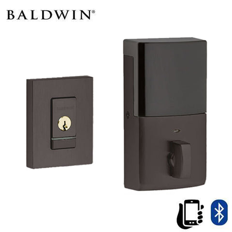 Baldwin Estate Evolved - 8220.B Contemporary Electronic Deadbolt - Singl Cyl - Bluetooth - 112 - Venetian Bronze - Grade 2 - UHS Hardware Baldwin Estate Evolved - 8220.B Contemporary Electronic Deadbolt - Singl Cyl - Bluetooth - 112 - Venetian Bronze - Grade 2 - UHS Hardware