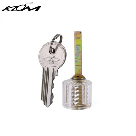 KLOM Transparent 5 Pin Rim Cylinder Practice Lock - UHS Hardware KLOM Transparent 5 Pin Rim Cylinder Practice Lock - UHS Hardware