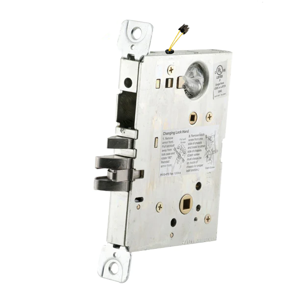 Schlage - L9090EU - Electrified Mortise Lock with Latchbolt - Lock Body Only - Request To Exit - Fail Secure - 1-3/4" Frame - Auto Detects 12/24 V DC - Satin Chrome - Grade 1 - UHS Hardware