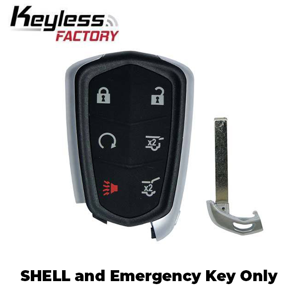 2014-2019 Cadillac / 6-Button Smart Key SHELL for HYQ2AB, HYQ2EB (SKS-CAD-014) - UHS Hardware 2014-2019 Cadillac / 6-Button Smart Key SHELL for HYQ2AB, HYQ2EB (SKS-CAD-014) - UHS Hardware