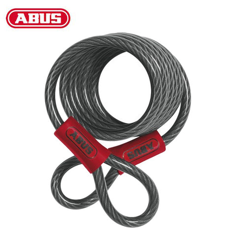 Abus - 12702 - Coiled Steel Cable - 5/16" x 6' Foot - UHS Hardware Abus - 12702 - Coiled Steel Cable - 5/16" x 6' Foot - UHS Hardware