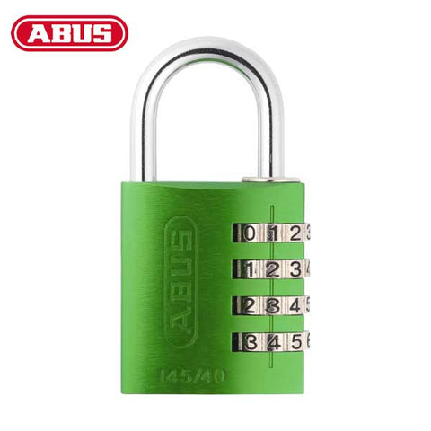Abus - 145/40 C - Aluminum - 4-Dial Resettable Padlock - Optional Color - UHS Hardware Abus - 145/40 C - Aluminum - 4-Dial Resettable Padlock - Optional Color - UHS Hardware