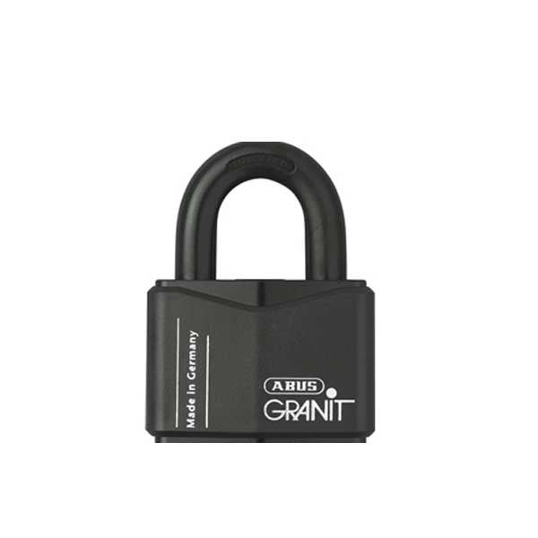 Abus - 37/70RK - Rekeyable Granit Series Steel Padlock - Black - 3-1/32" Body Width - UHS Hardware Abus - 37/70RK - Rekeyable Granit Series Steel Padlock - Black - 3-1/32" Body Width - UHS Hardware