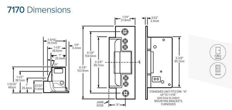 Adams Rite - 7110 - Electric Strike for Adams Rite & Cylindrical Locks - Satin Chrome - Fail Secure - 1-7/16" x 7-15/16" - Flat Radius Plate - 12VDC - UHS Hardware Adams Rite - 7110 - Electric Strike for Adams Rite & Cylindrical Locks - Satin Chrome - Fail Secure - 1-7/16" x 7-15/16" - Flat Radius Plate - 12VDC - UHS Hardware
