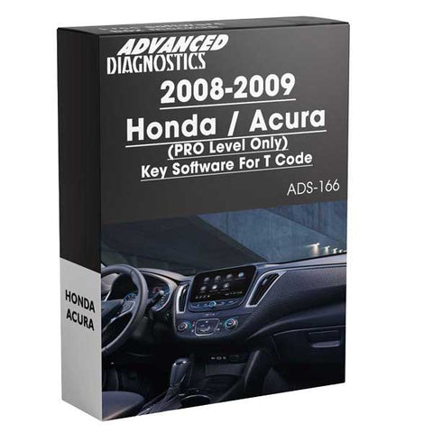 Advanced Diagnostics - ADS166 - 2008-2009 - Honda / Acura Key Software For T Code - PRO Level Only - Category A - UHS Hardware Advanced Diagnostics - ADS166 - 2008-2009 - Honda / Acura Key Software For T Code - PRO Level Only - Category A - UHS Hardware