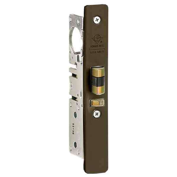 Adams Rite - 4510 - Standard Duty Deadlatch - 1-1/8" Backset - LH /RHR - FLT/ST - Flat Faceplate - Dark Bronze - Metal Door - UHS Hardware Adams Rite - 4510 - Standard Duty Deadlatch - 1-1/8" Backset - LH /RHR - FLT/ST - Flat Faceplate - Dark Bronze - Metal Door - UHS Hardware