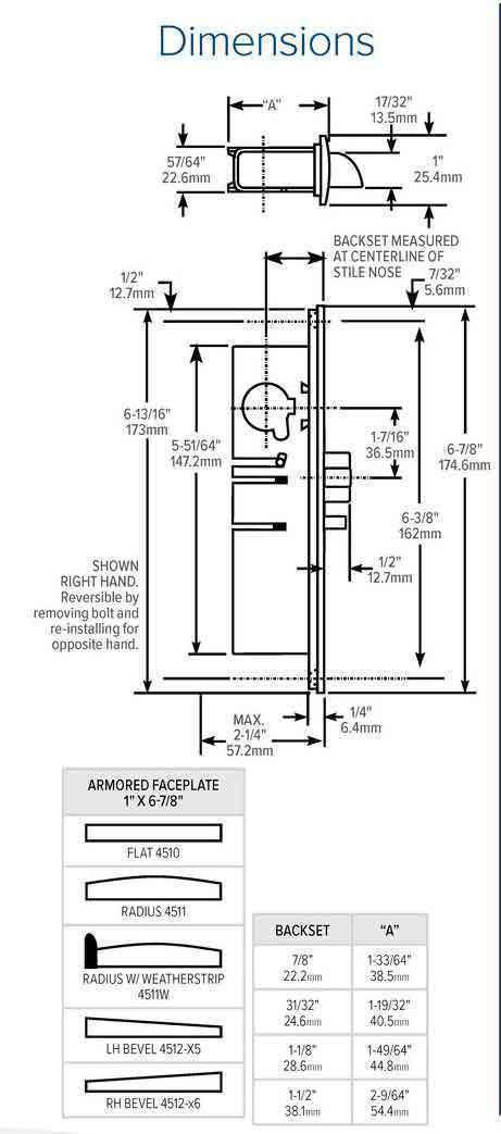 Adams Rite - 4511 -  Standard Duty Deadlatch - 31/32" Backset - LH /RHR - Mortised  2-5/8"  - FLT/ST - Radial Faceplate - Aluminum - Metal Door - UHS Hardware Adams Rite - 4511 -  Standard Duty Deadlatch - 31/32" Backset - LH /RHR - Mortised  2-5/8"  - FLT/ST - Radial Faceplate - Aluminum - Metal Door - UHS Hardware