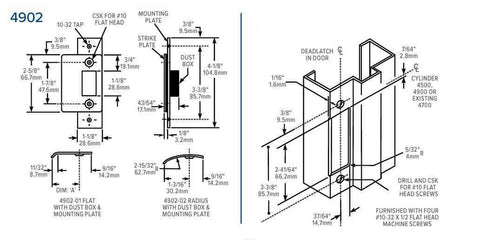 Adams Rite - 4902 - Deadlatch Strike - Short Box Flat Strike - Stainless Steel - UHS Hardware Adams Rite - 4902 - Deadlatch Strike - Short Box Flat Strike - Stainless Steel - UHS Hardware
