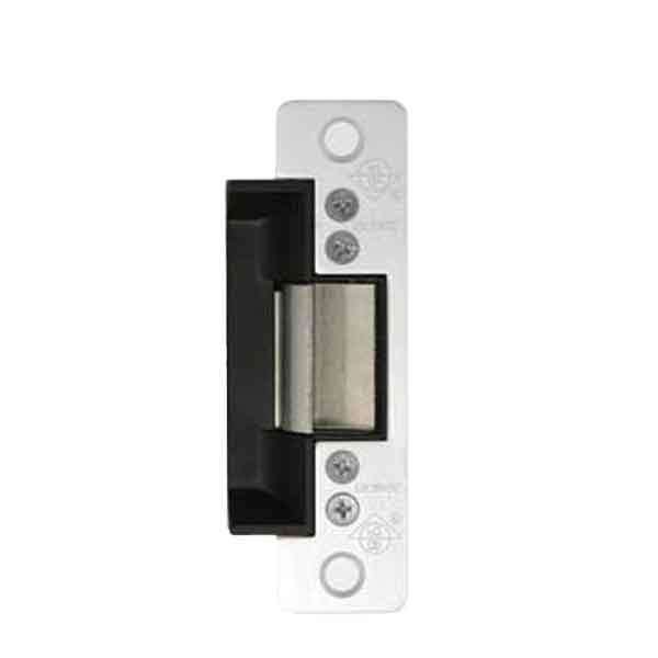 Adams Rite - 7100 - Electric Strike for Adams Rite & Cylindrical Locks - Anodized Aluminum - Fail Secure - 1-1/4" x 4-7/8" Flat Radius Plate - 12VDC - UHS Hardware