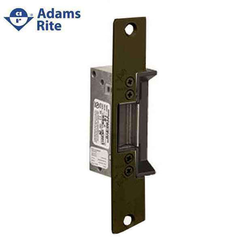 Adams Rite - 7130 - Electric Strike for Adams Rite & Cylindrical Locks - Anodized Dark Bronze - Fail Secure - 1-1/4" x 6-7/8" Flat Radius Plate - 24VDC - UHS Hardware Adams Rite - 7130 - Electric Strike for Adams Rite & Cylindrical Locks - Anodized Dark Bronze - Fail Secure - 1-1/4" x 6-7/8" Flat Radius Plate - 24VDC - UHS Hardware