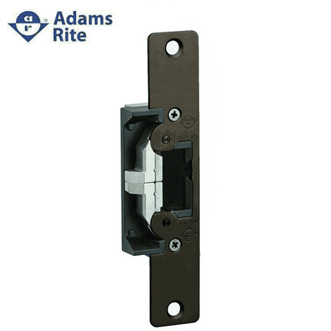 Adams Rite - 7430 - Electric Strike for Adams Rite or Deadlatches or Cylindrical Locks - 1/2" to 5/8" Latchbolt - Dark Bronze Anodized - Fail Safe/Fail Secure - 1-1/4" x 6-7/8" - Flat Radius Plate - 12/24 VDC - UHS Hardware Adams Rite - 7430 - Electric Strike for Adams Rite or Deadlatches or Cylindrical Locks - 1/2" to 5/8" Latchbolt - Dark Bronze Anodized - Fail Safe/Fail Secure - 1-1/4" x 6-7/8" - Flat Radius Plate - 12/24 VDC - UHS Hardware